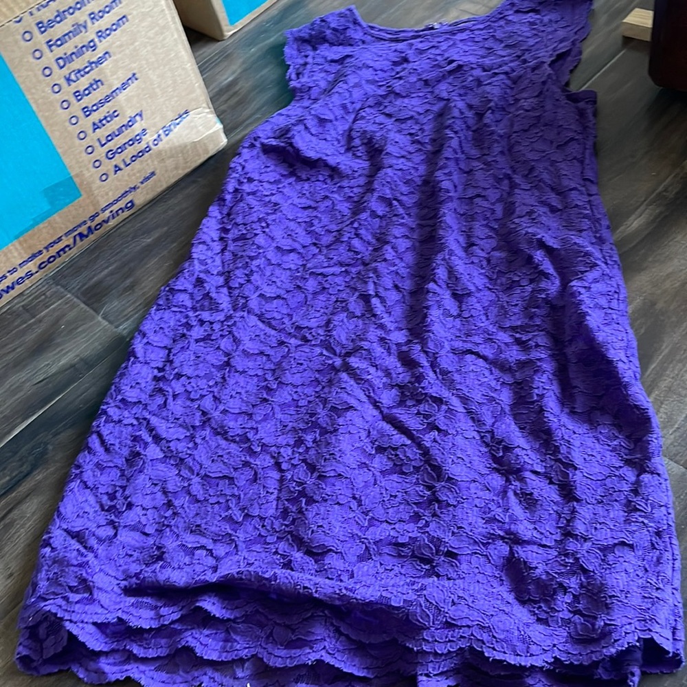 Purple lace dress